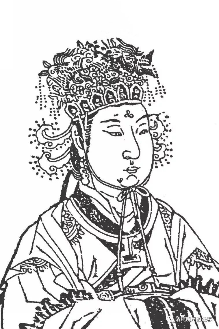 古画里的武则天,中国历史上唯一的女皇帝.