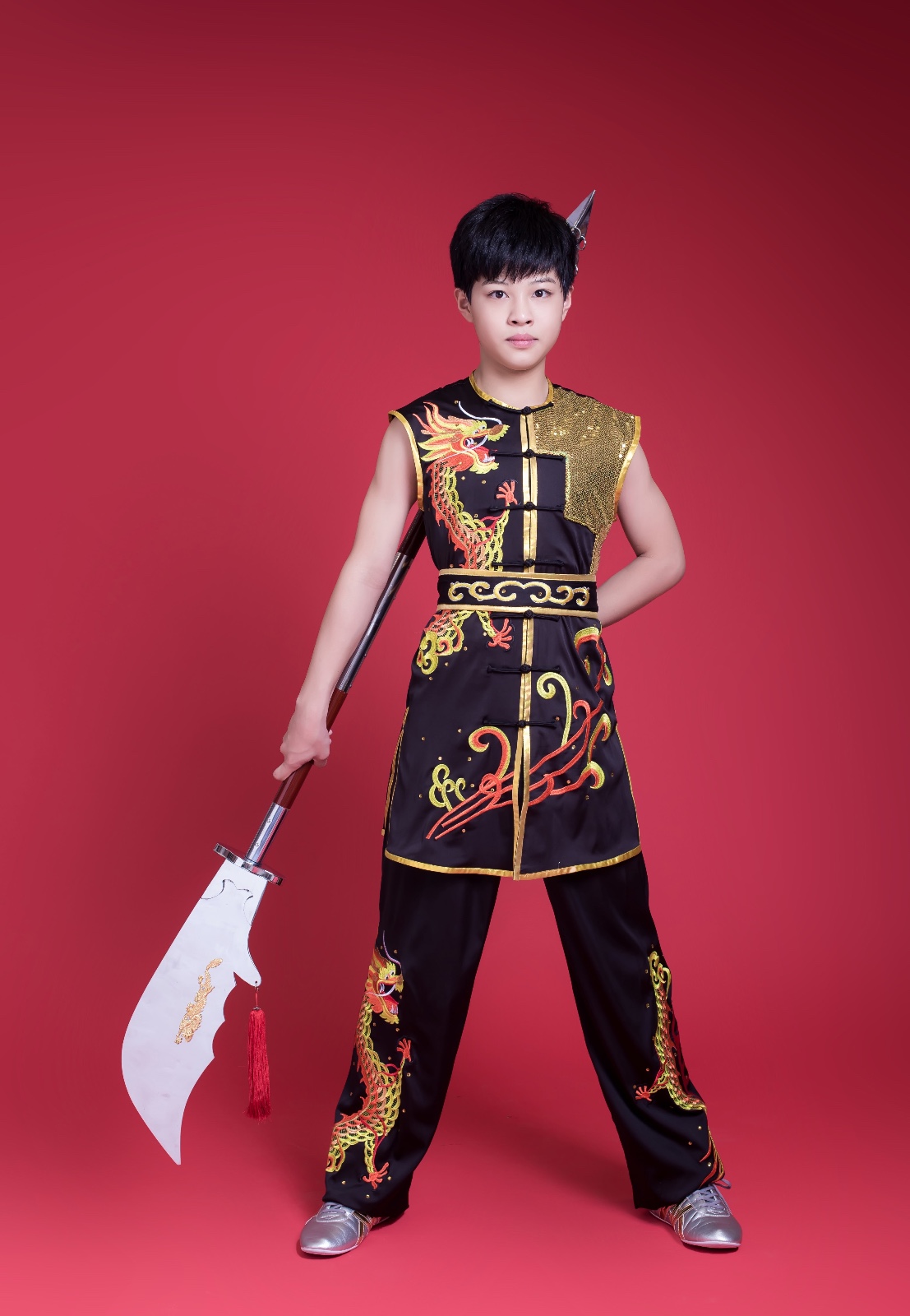 功夫童星谷文泽,武术服写真集