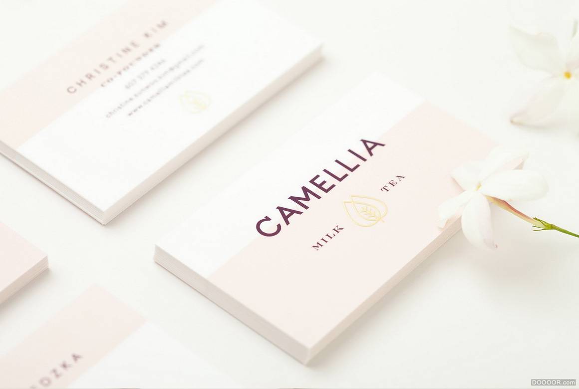 camellia milk山茶花奶茶品牌vi形象设计