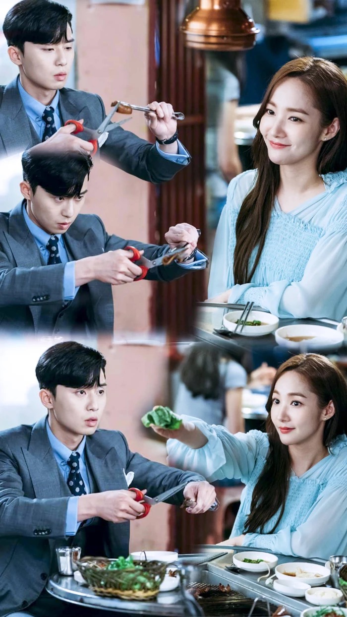 金秘书终于亲了朴敏英和朴叙俊这一对真的很甜了大晚上的不要狂撒