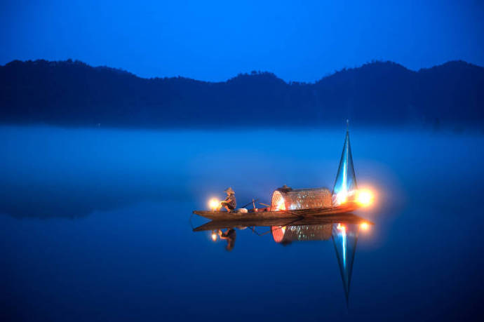 月落乌啼霜满天江枫渔火对愁眠晚安