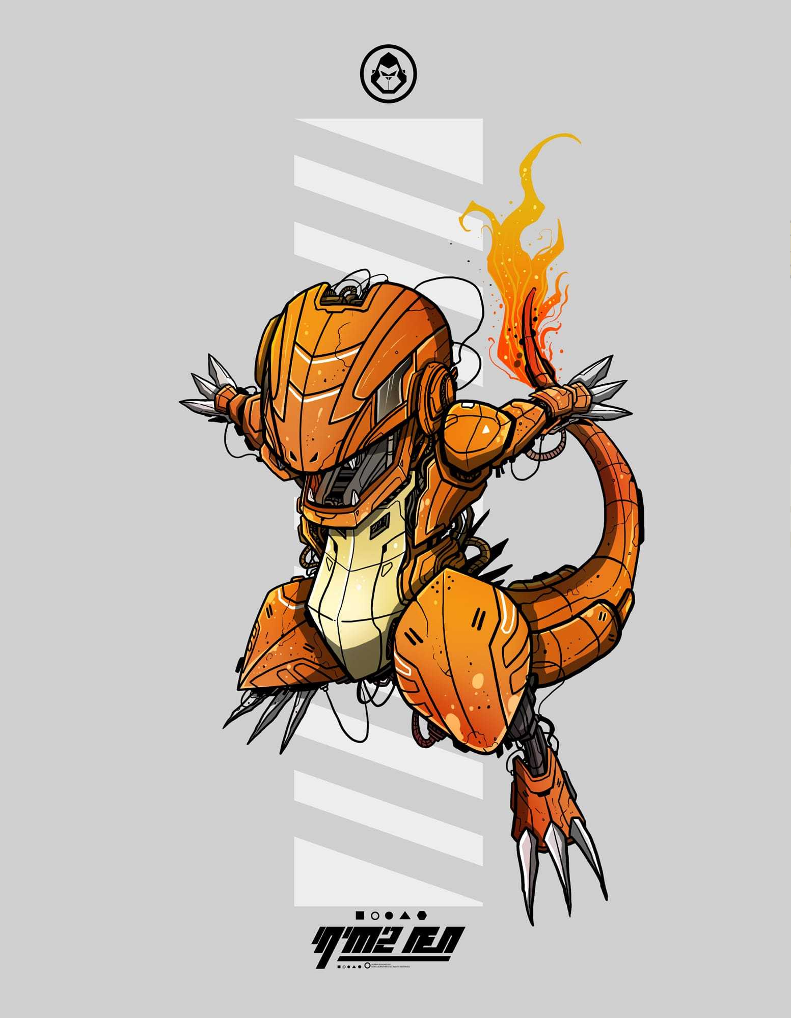 被机械化的动漫形象极度富有张力