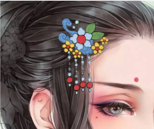 教你画古典美人:古风手绘插画技法入门教程|图层|头发|头饰_新浪新闻