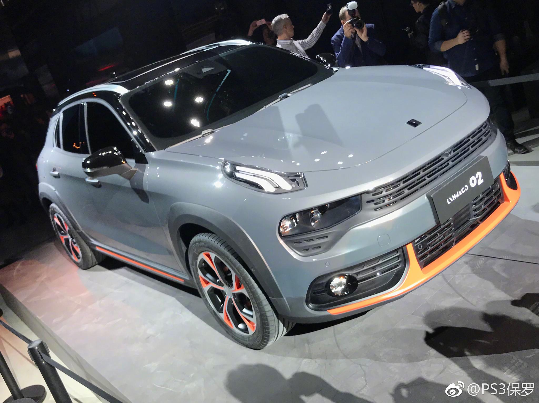 领克02首发亮相,相比01车型整车更低矮,尾部线条流畅