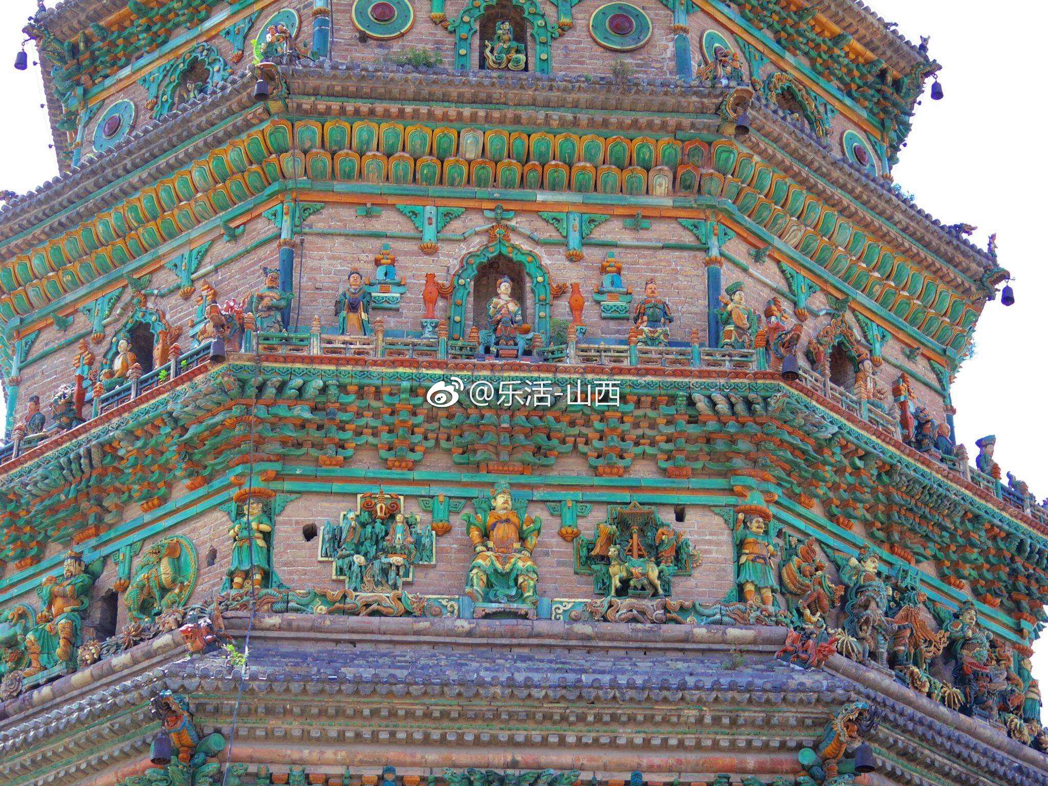 临汾广胜寺飞虹塔世界最高的多彩琉璃塔