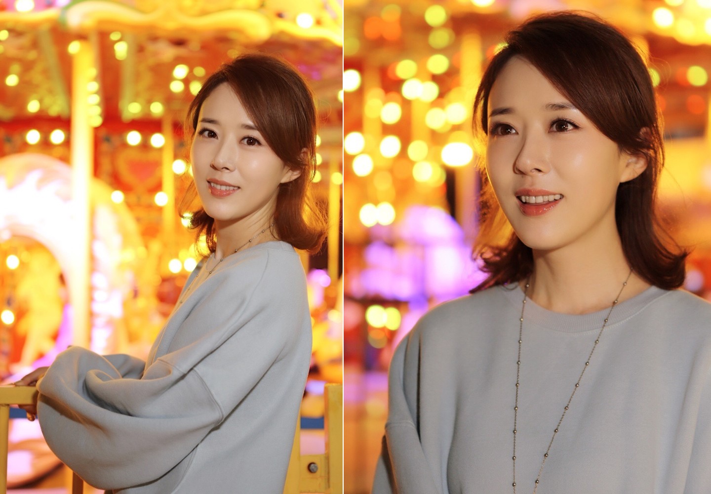 颜丹晨童心未泯似纯情美少女 撸狗吃棉花糖坐旋转木马,又嫩又仙