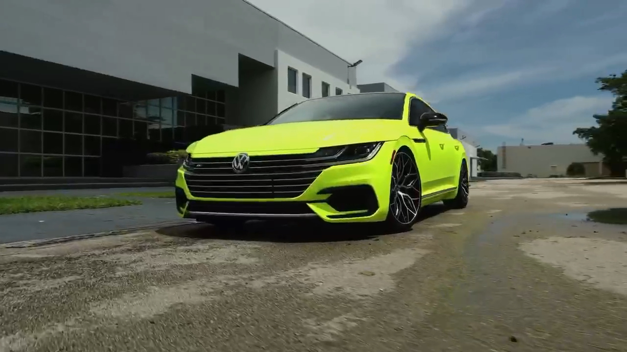 骚绿色帅炸了!2019款大众arteon r-line改装案例:混合锻造轮毂