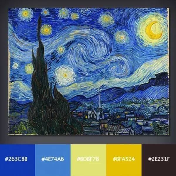 从世界名画中提炼出经典色调、附色值、收藏需转名画色调经典新浪新闻 