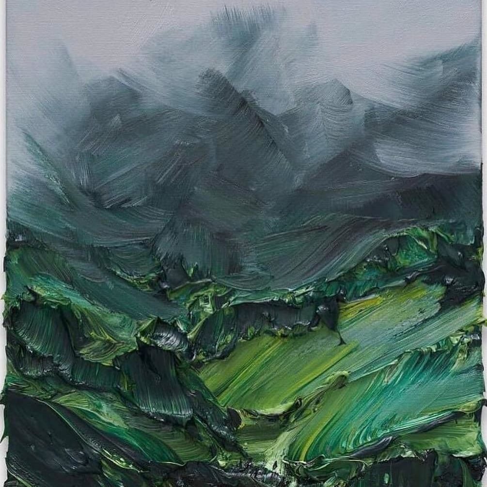 油画山脉conradjongodly