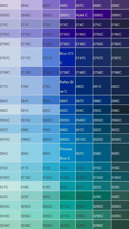 设计配色必备,pantone色卡,干货收藏