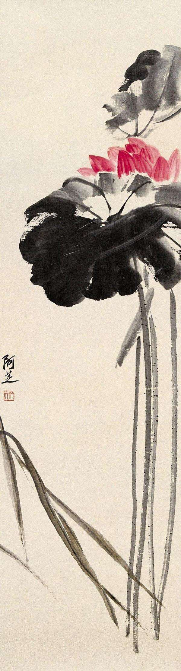 齐白石的荷花,一扫传统文人画的荒寒之气,生机盎然