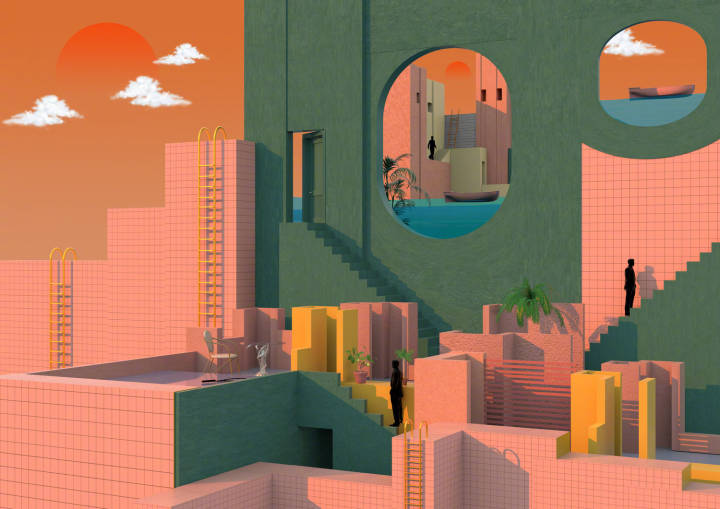 乌托邦超现实主义绘画作品英国插画家tishkbarzanji02