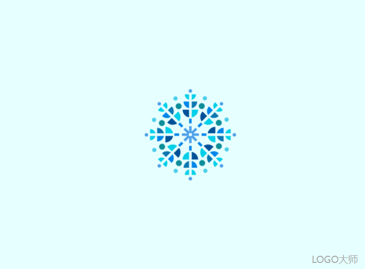 一组以雪花为元素的logo设计欣赏