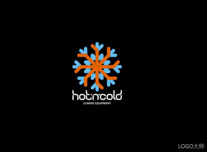 一组以雪花为元素的logo设计欣赏