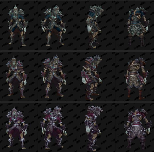 魔兽世界黑海岸亡灵套曝光,2种造型多种配色,60年代风格既视感