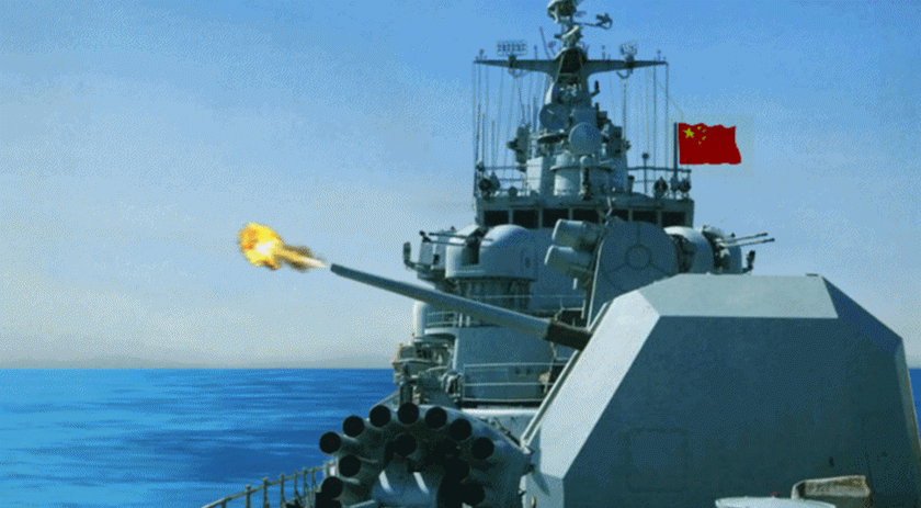 一组网友制作的中国海军动态图扬我军威壮我中华