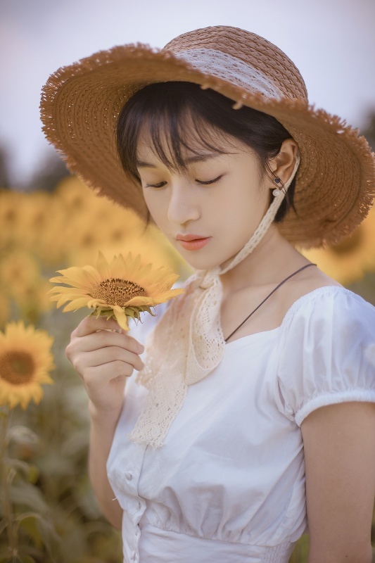 向阳的向日葵美女中国图库tukuchina微相册