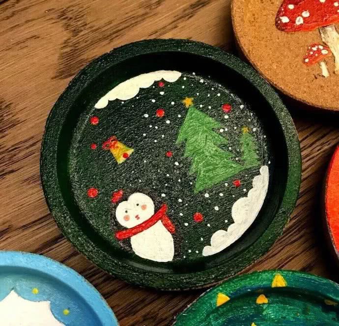 手绘创意彩绘盘子有空和小朋友一起画67676767676767