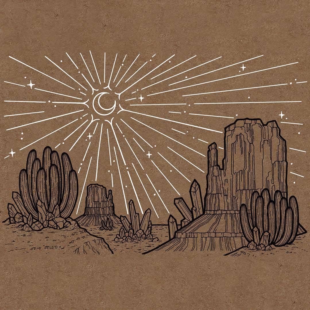 67elle牛皮纸针管绘制小插画