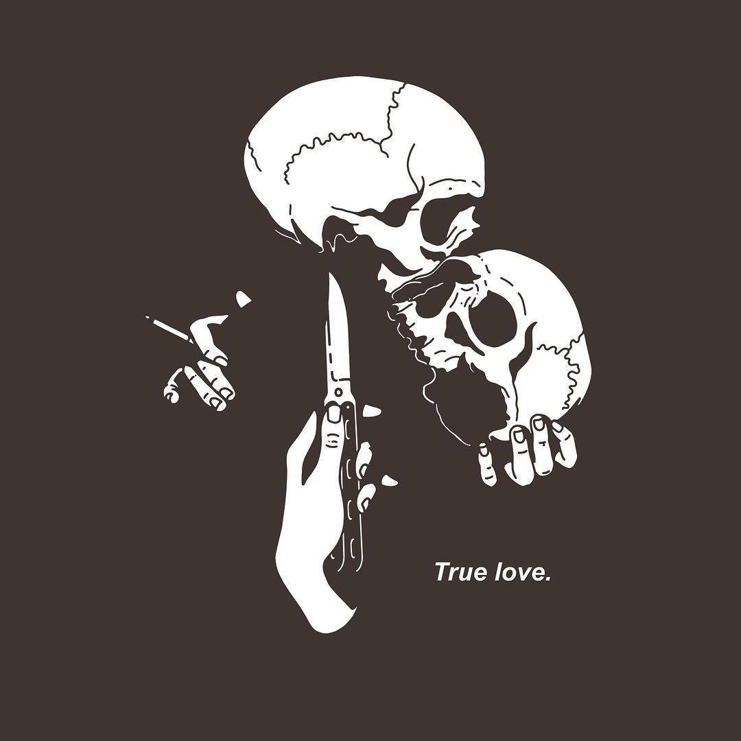 67deathmilk骷髅主题数字黑白插画