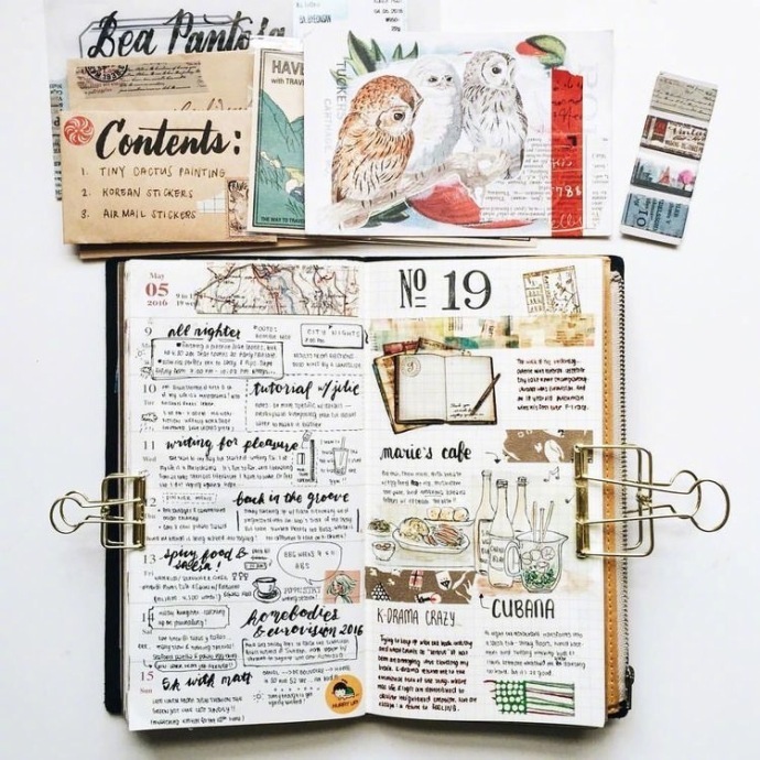 好看的手账本,花体英文字和艺术英文字写的都很漂亮