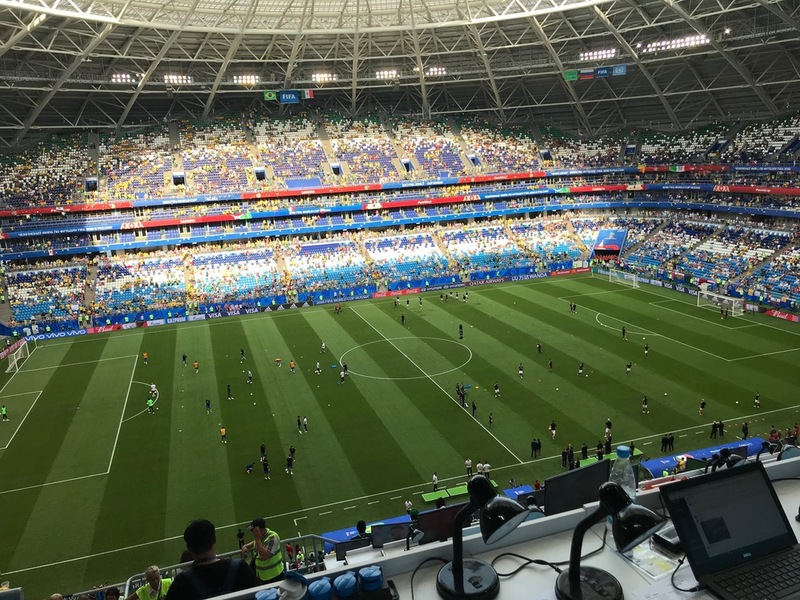 世界杯:巴西对阵墨西哥,比赛现场照片,上半场结束双方战成0比0