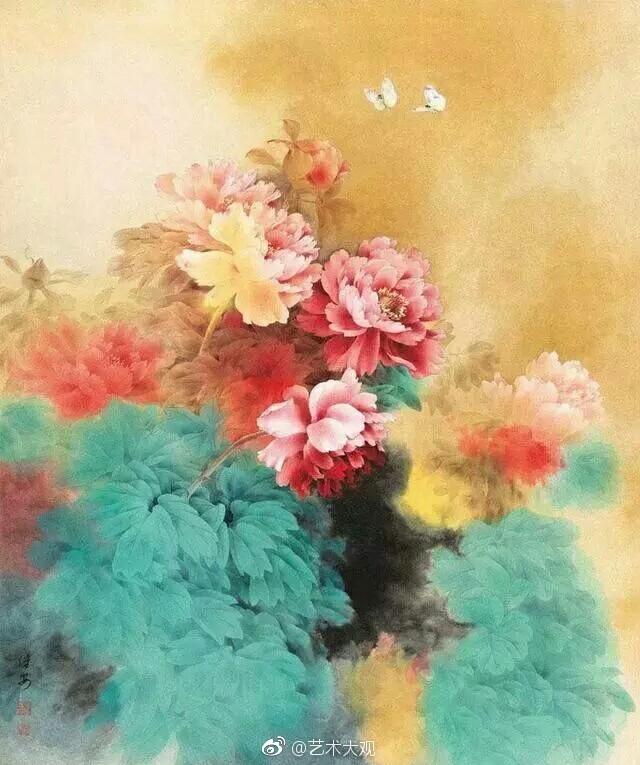 邹传安花卉国画作品邹传安职业画家湖南人自学绘画