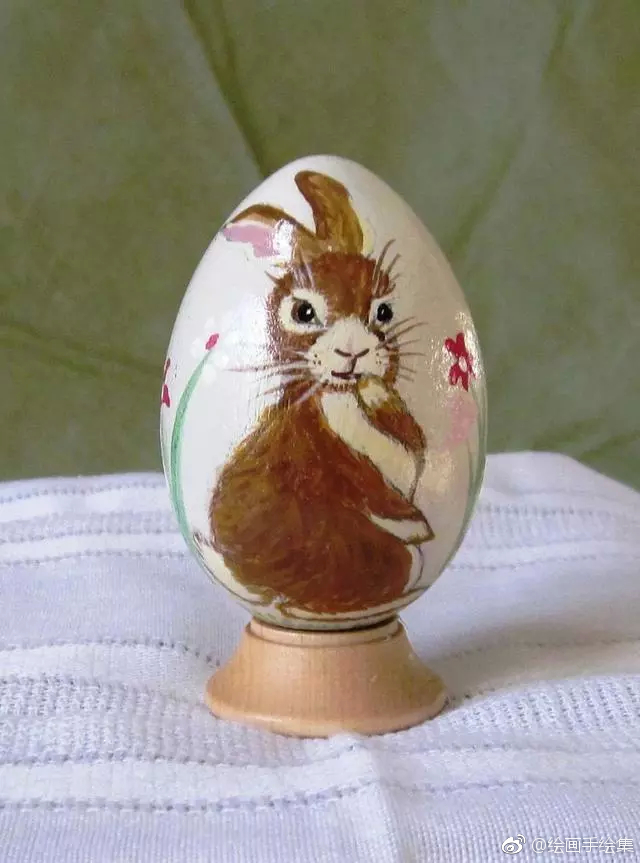 在鸡蛋壳上画画
