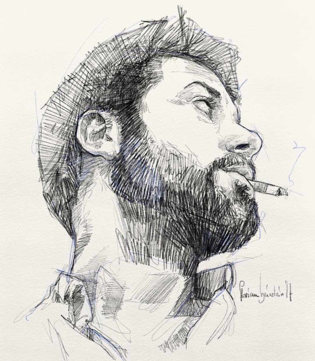 florian beierlein 圆珠笔爱你性人物速写作品展 艺术秀 只是艺