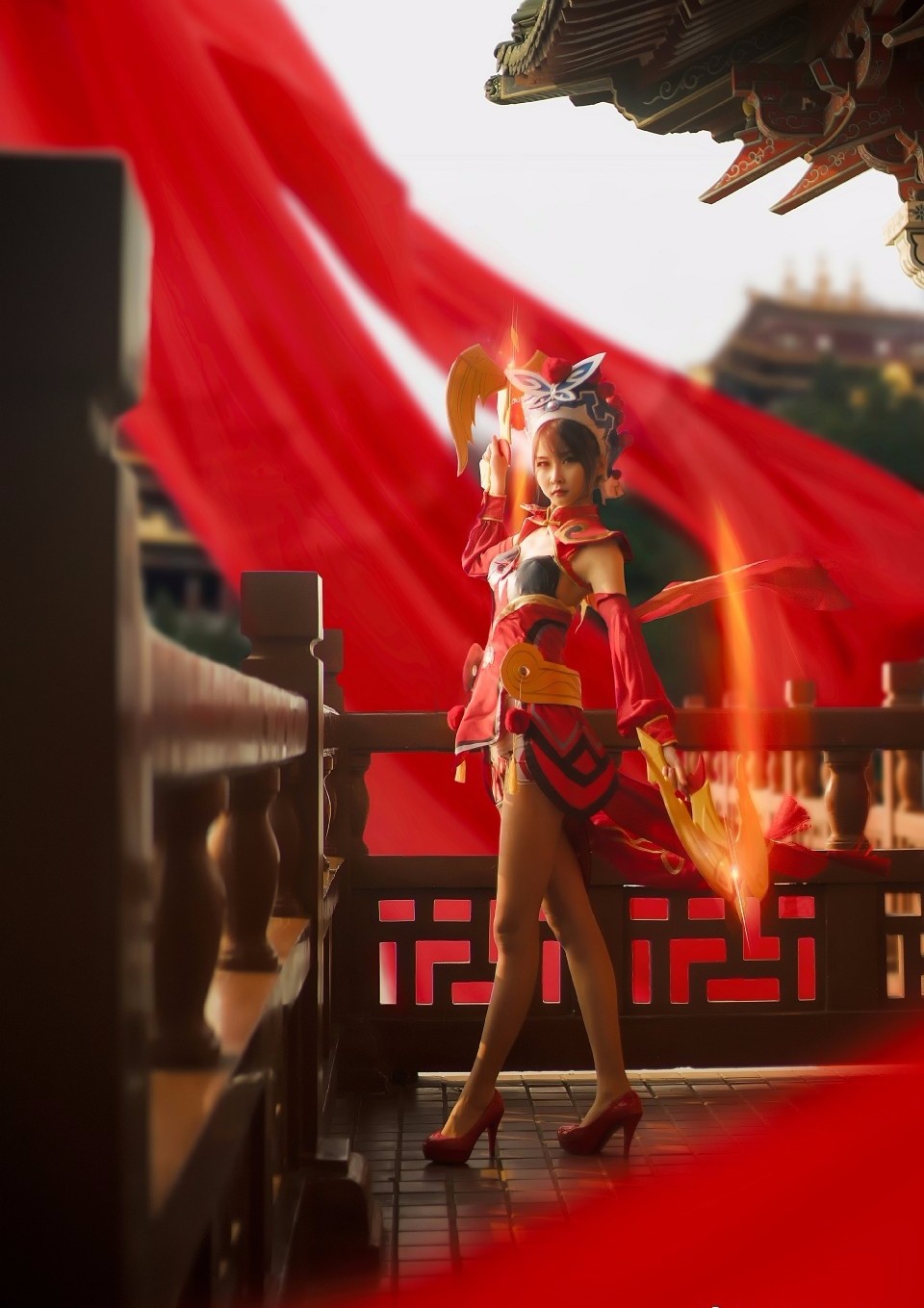 王者荣耀看峡谷最高冷的女英雄虞姬霸王别姬cosplay