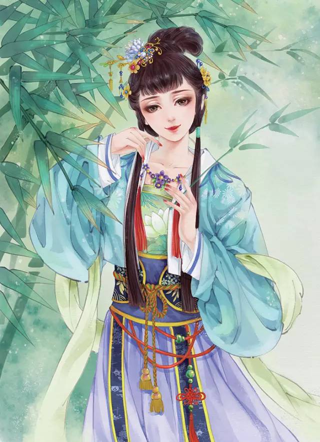 教你画古典美人古风手绘插画技法入门教程