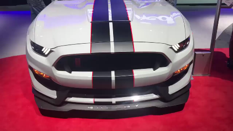 2018款福特野马谢尔比gt350r白色版实拍