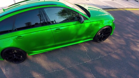 奥迪rs6 晶莹绿 贴膜