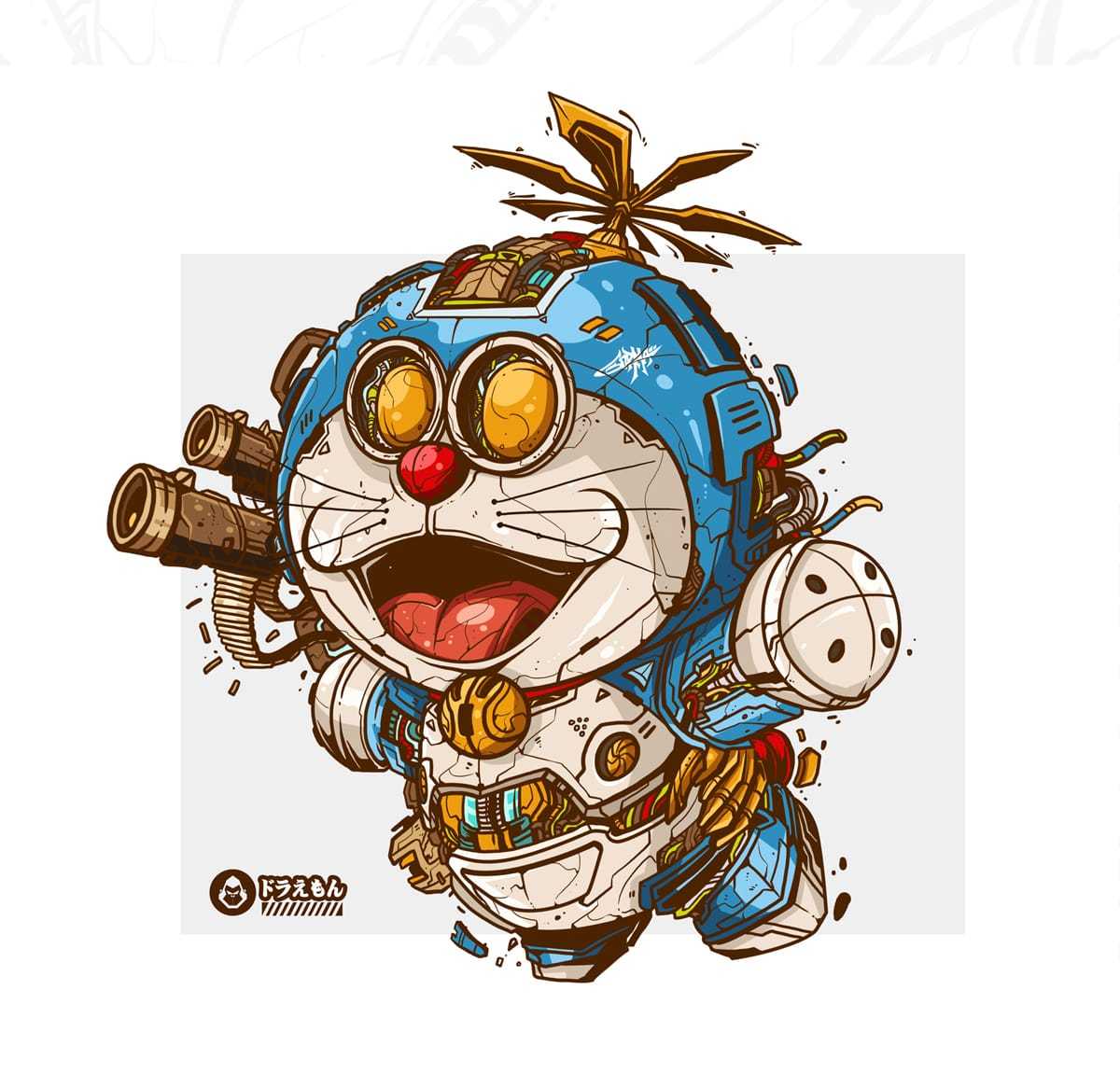 被机械化的动漫形象极度富有张力