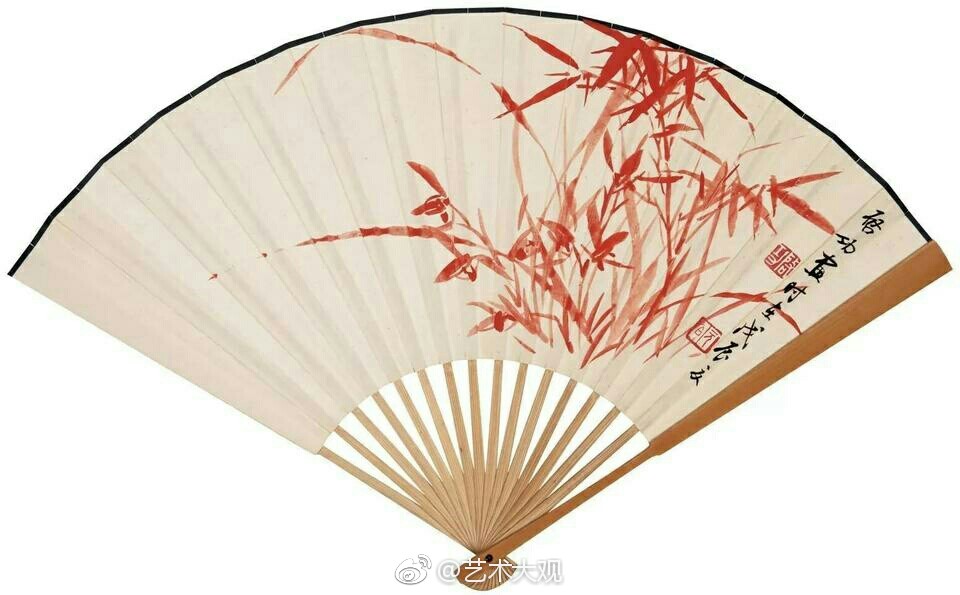 启功国画扇面作品欣赏启功(1912-2005 ),满族.