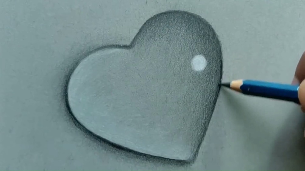 画一个水晶质感的心形! @小样卡通画