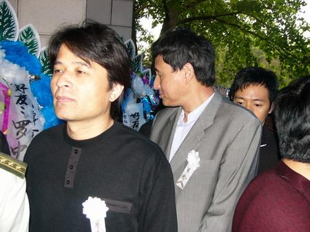 孙海英夫妇和著名歌唱家李双江,中国明星足球队的成员前国门傅玉斌和