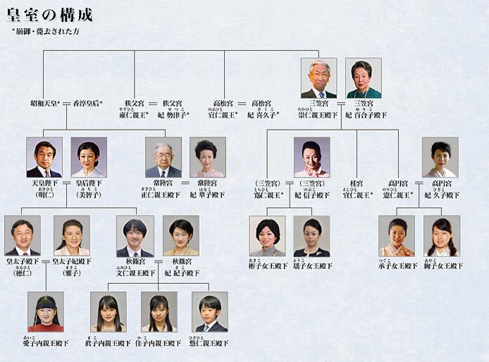 日本皇室谱系（资料图）