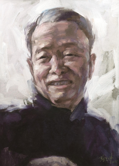 他为"五四"以来百位大师画像——张克伟《问道大师》肖像油画展沪上