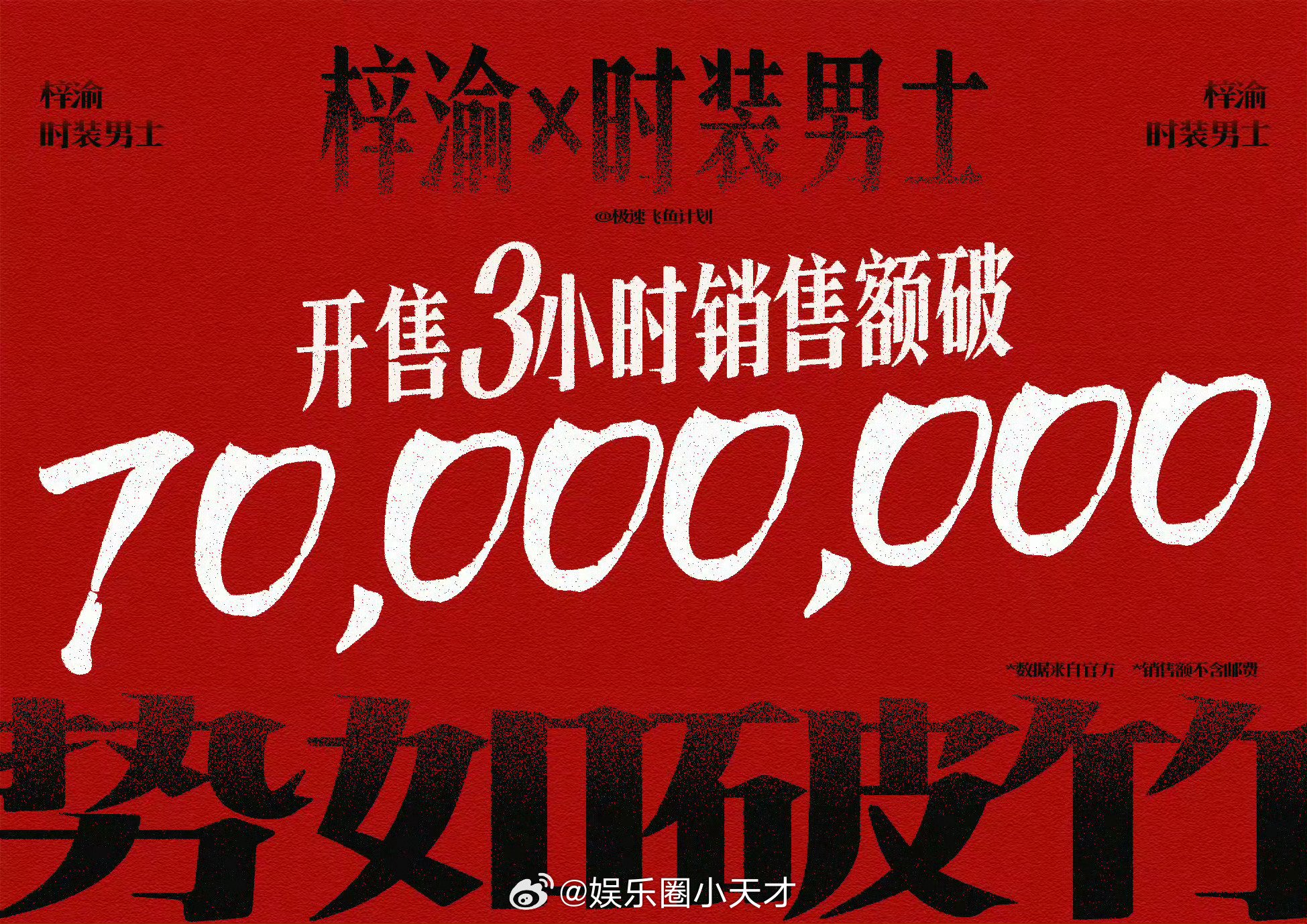 梓渝3小时杂志销售额破3000万,田栩宁24小时破800万