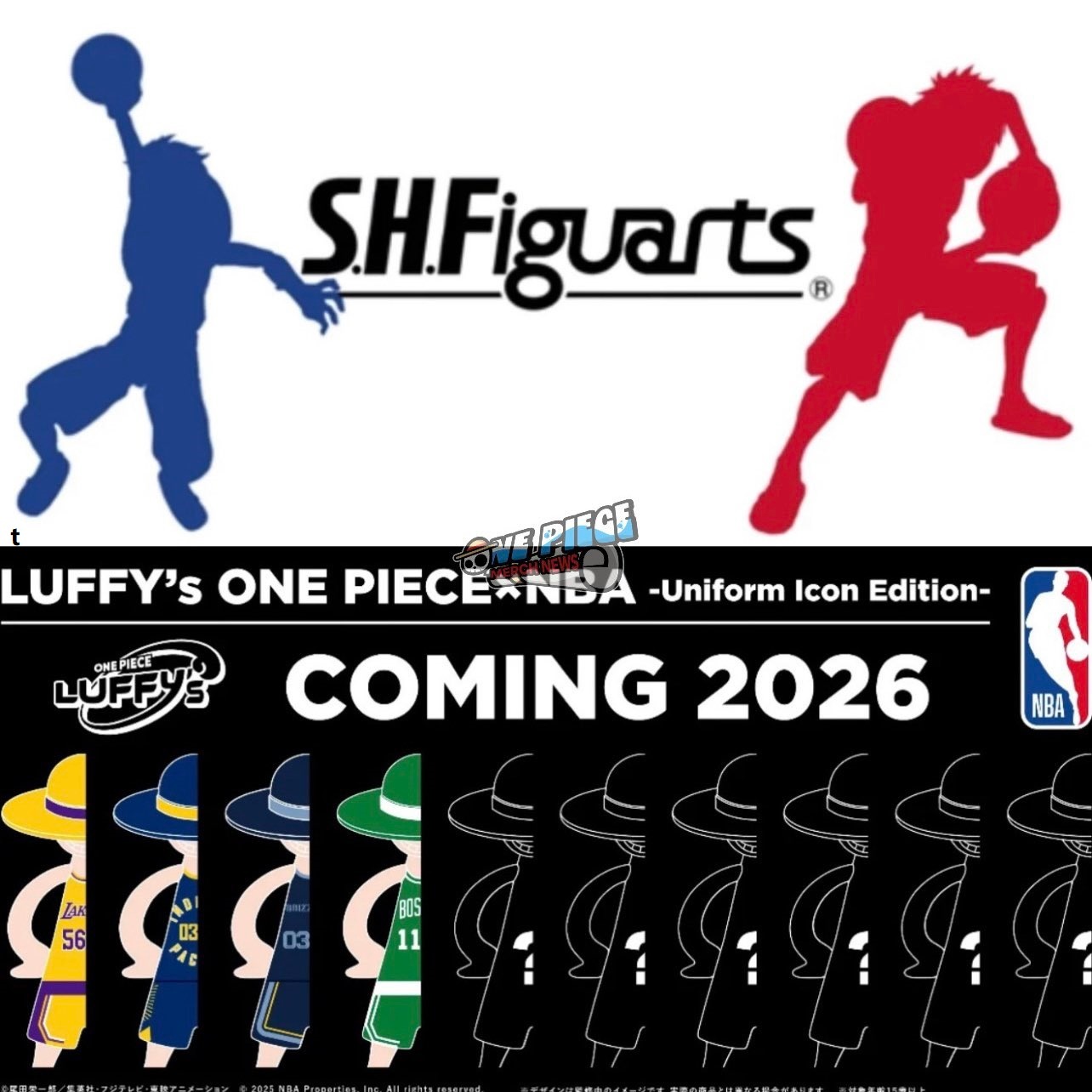 S.H.Figuart与LUFFY's系列推出NBA联名手办|海贼王|动漫手办|nba|商品|航海王_新浪新闻