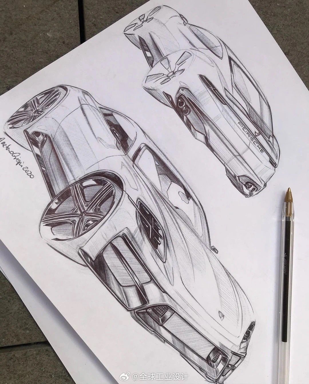 汽车设计手绘图曝光,展现交通工具美学