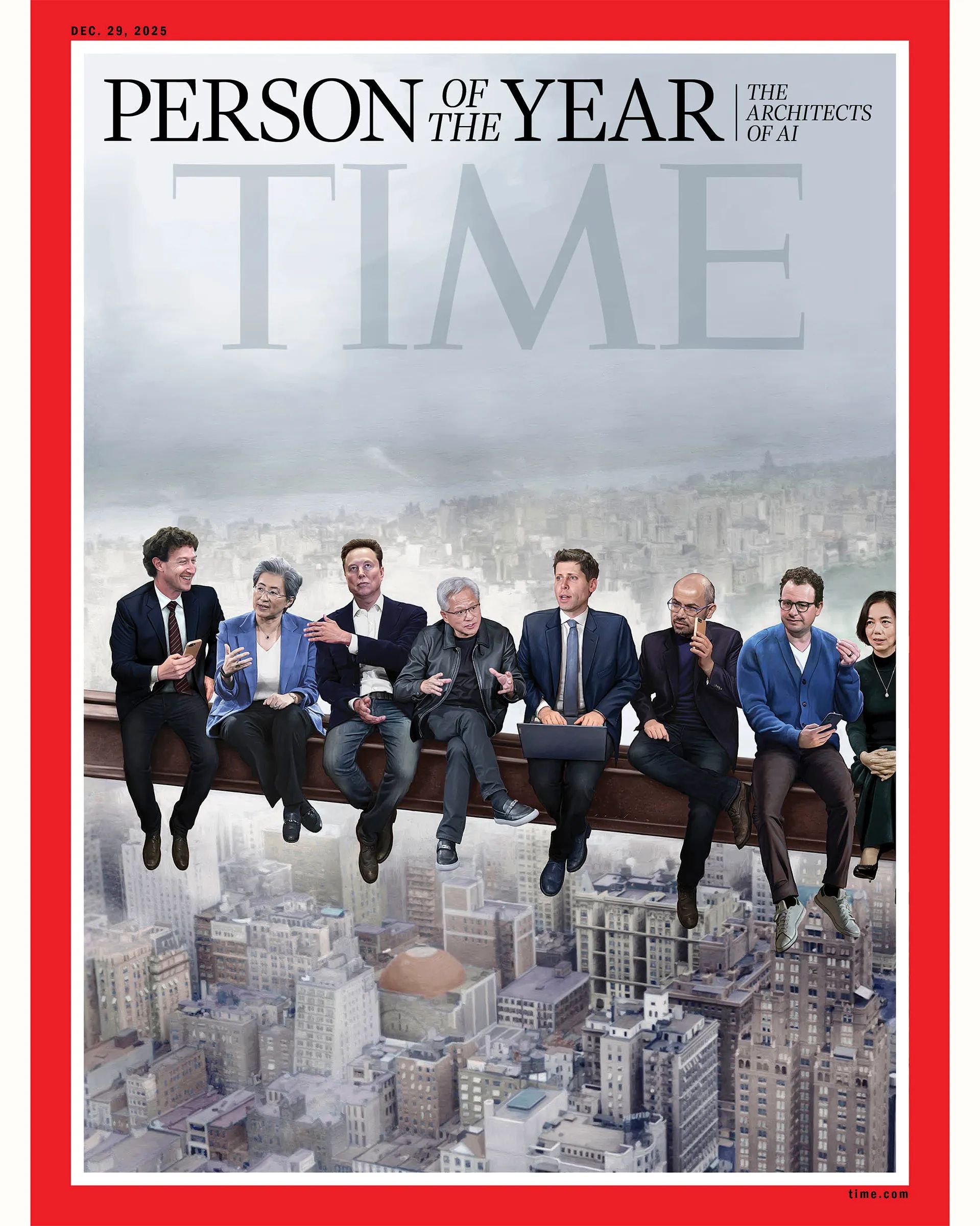 《时代》周刊2025年度人物授予AI架构师|人工智能|人类|杂志|评语|机器_新浪新闻