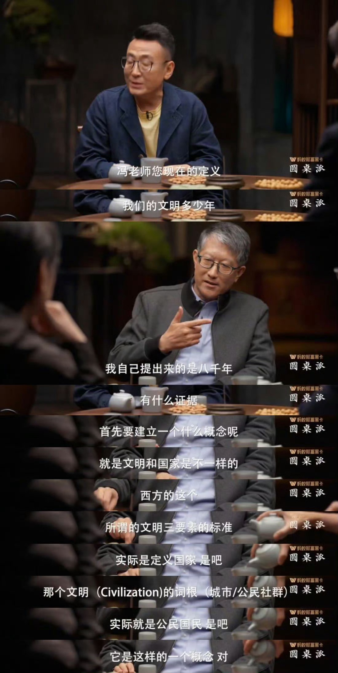 冯时《圆桌派8》提出华夏文明八千年新证|考古|文化|文明人|知识|道德_新浪新闻