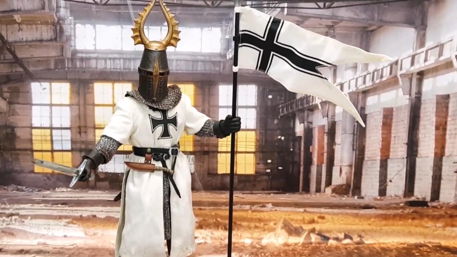 中世纪十字军士兵模型锁子甲毡衣太精致了漂亮