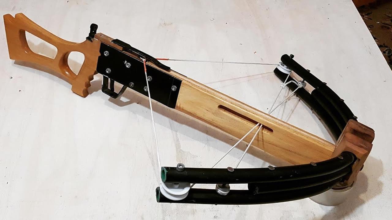 厉害了大神手工打造了一把复合弓弩