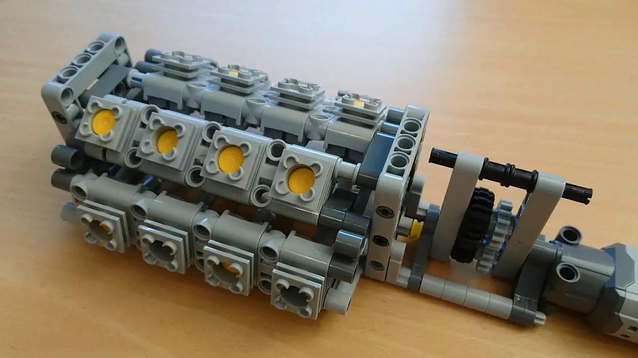 厉害了用乐高制作布加迪威龙w16发动机
