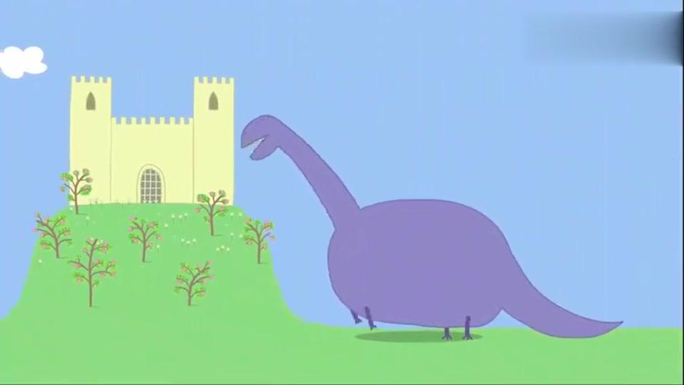 乔治最喜欢恐龙,然而巨大的恐龙却把乔治给吓哭!小可怜