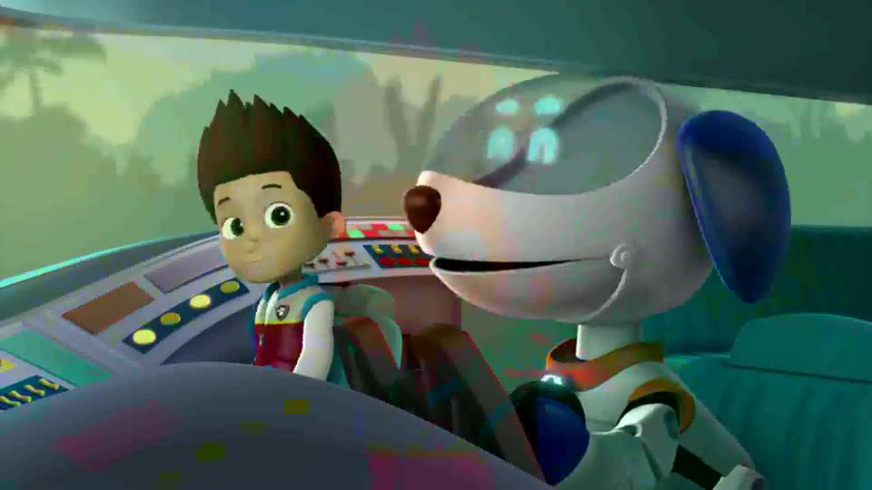 汪汪队小砾真是太可爱了眼罩还没去呢就往基地车跑去了