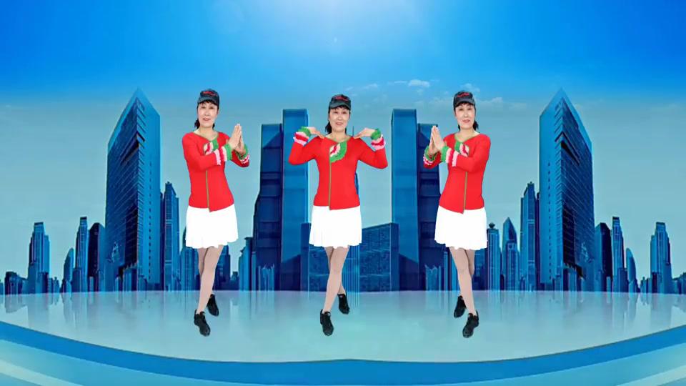 动感dj广场舞《故乡情》背面完整版,简单更易学